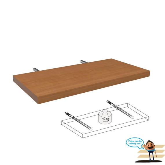 Lebegő polc szett Bükk