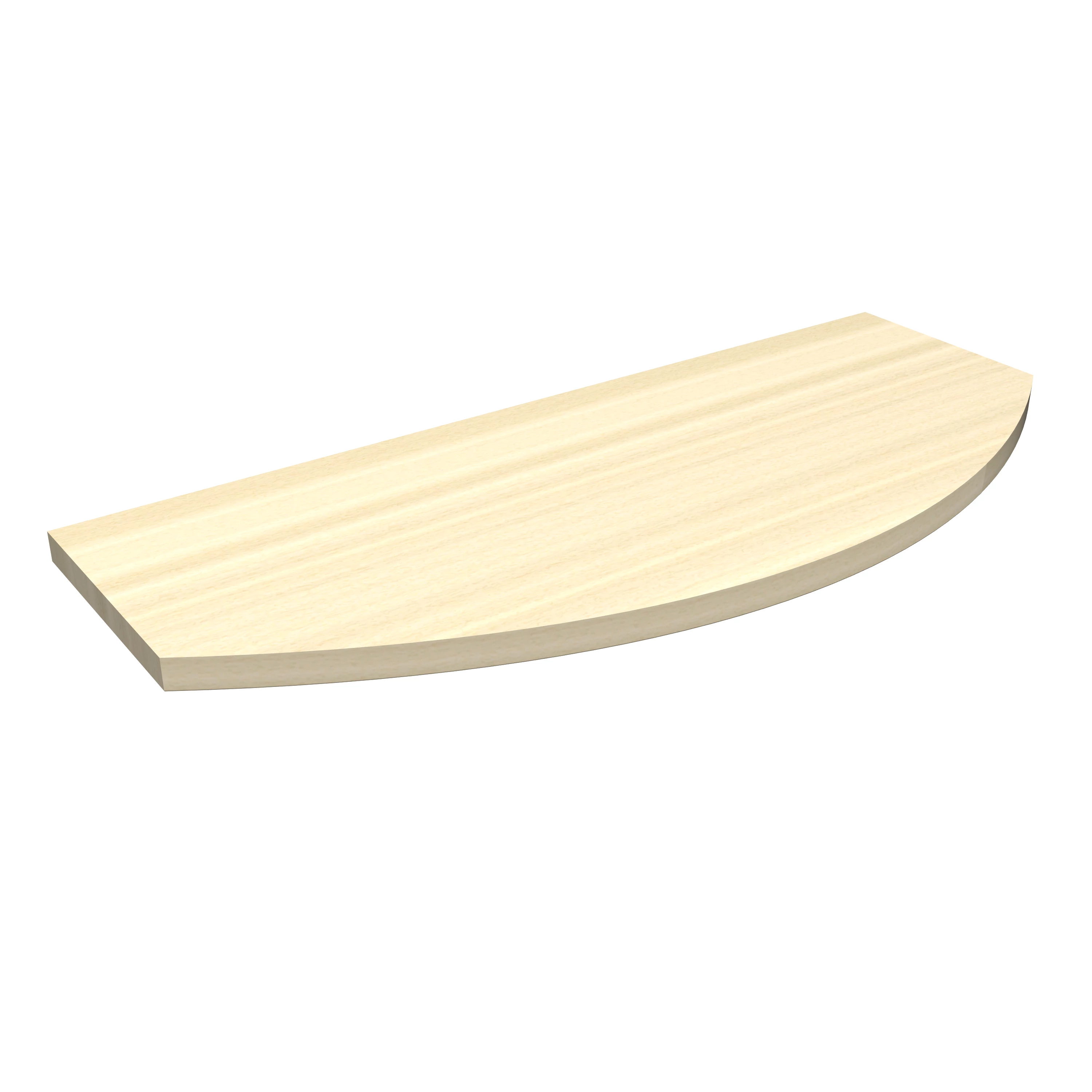 Ovális laminált polc Juhar