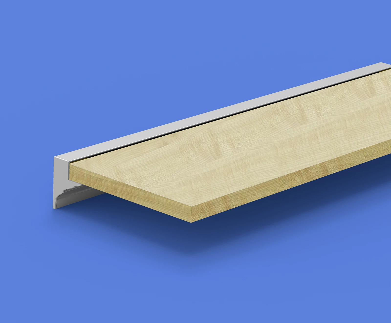 Lebegő polc aluminium profillal Juhar