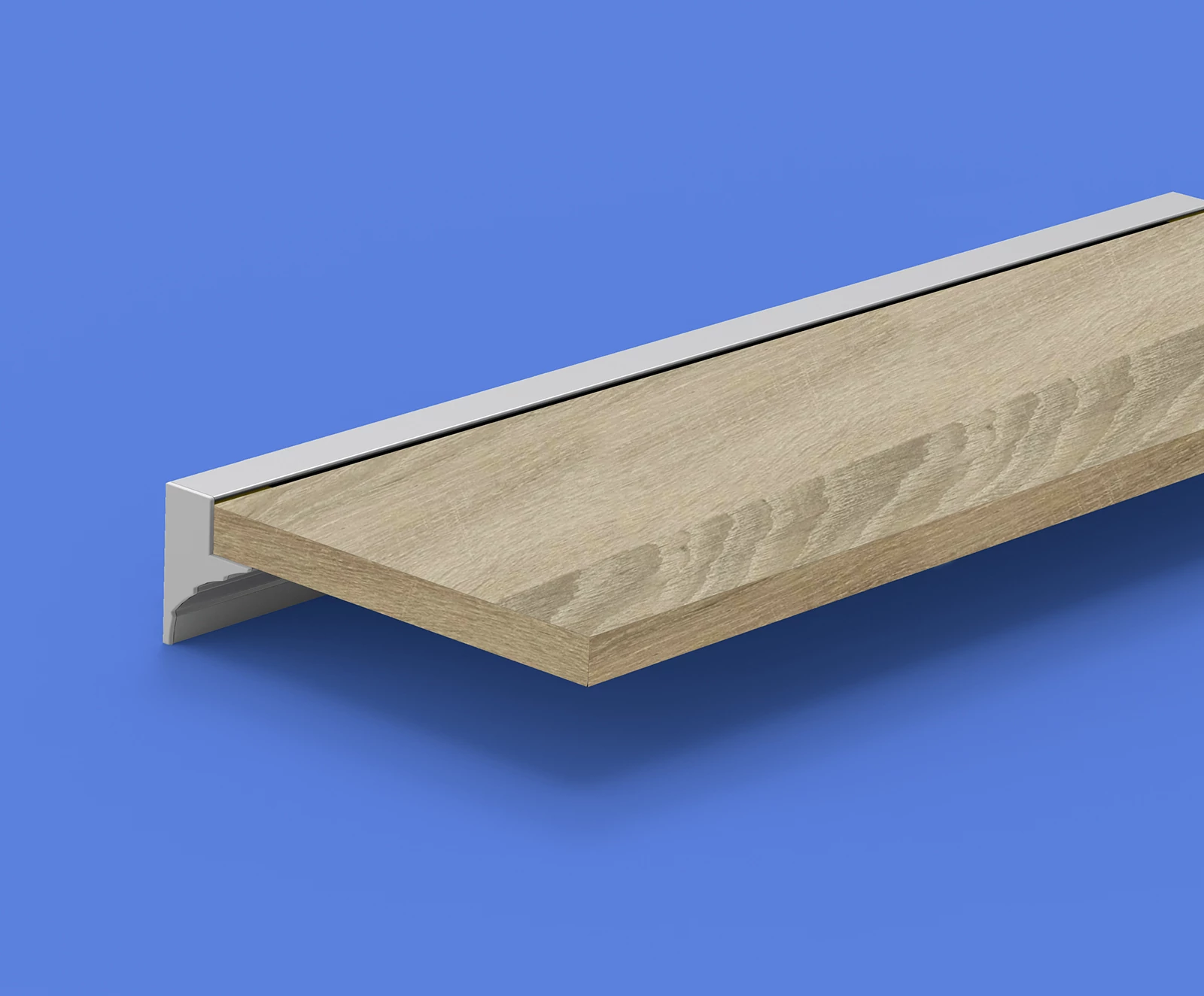 Lebegő polc aluminium profillal Sonoma